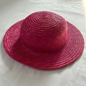 Hot Pink Straw Hat